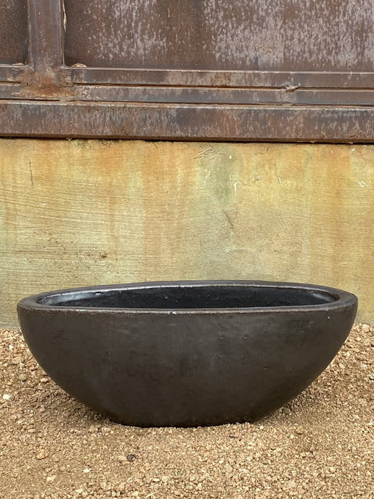 Black Succulent Boat Planter