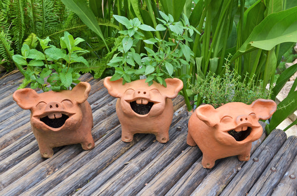 Happy Pig Pots: 8 pcs/unit. Unit Price: $184.00