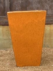 Bright Orange Square Tapered Planter