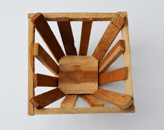 7" Tapered Teakwood Baskets: 10 pcs/unit. Unit Price: $59.40