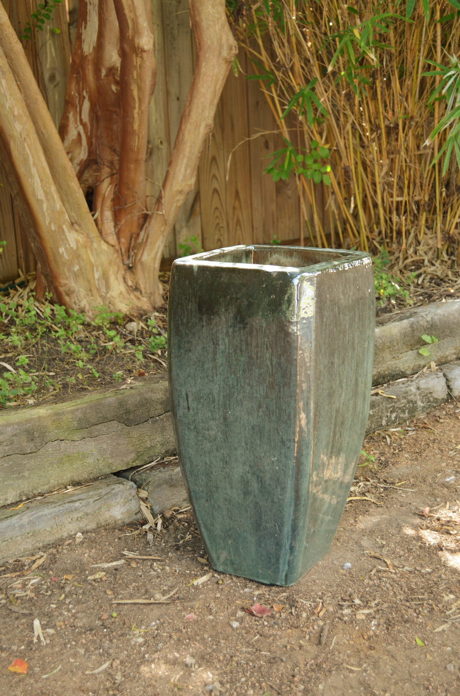 Misty Green Square Tapered Planter