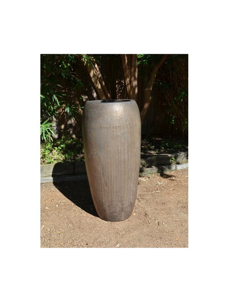 Matte Bronze Tall Vase Planter