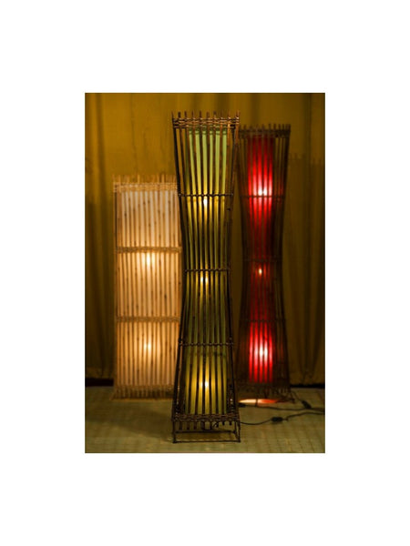 Noi Square Bamboo Strip Floor Lamp