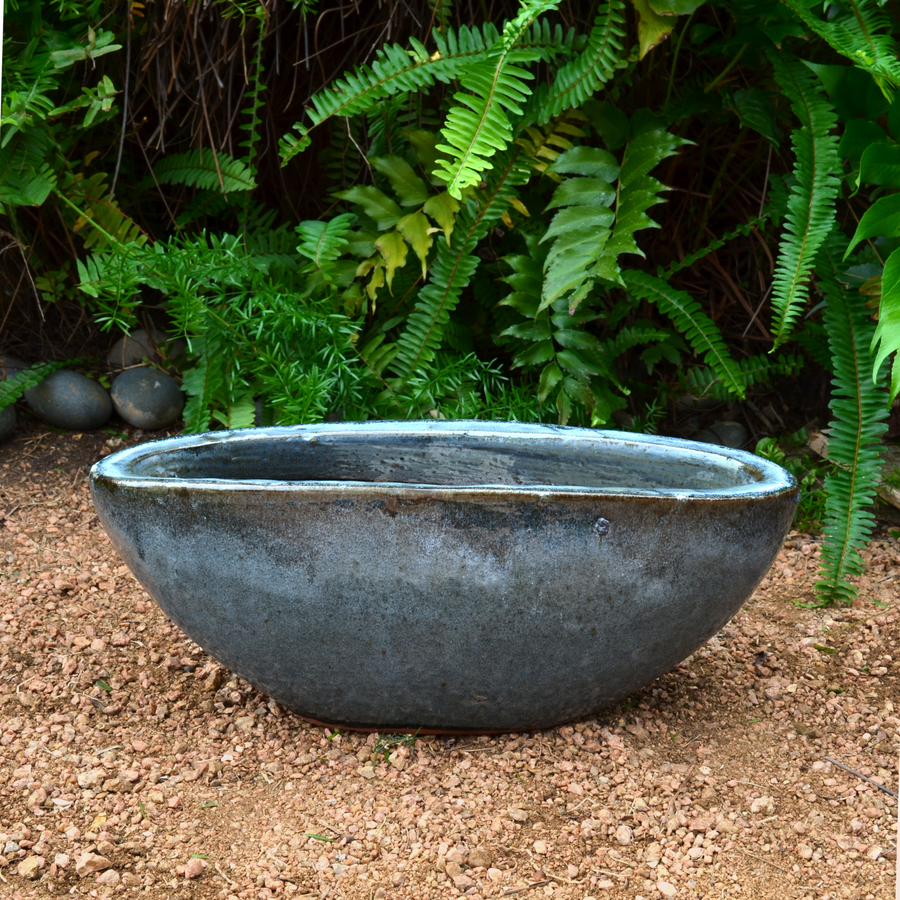 Black Succulent Boat Planter