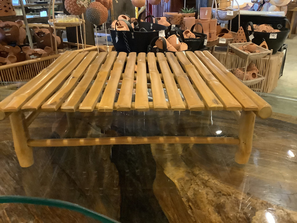 Large flat table top bench