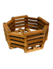 6" Octagonal Teakwood Baskets: 10 pcs/unit. Unit Price: $49.50